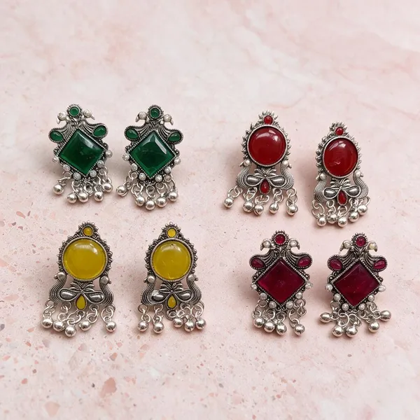 Multicolor_Oxidised_Silver_Jhumka_Earrings_for_Women
