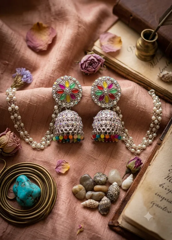 Multicolor_Stone_Embellished_Jhumka_Earrings_for_Women