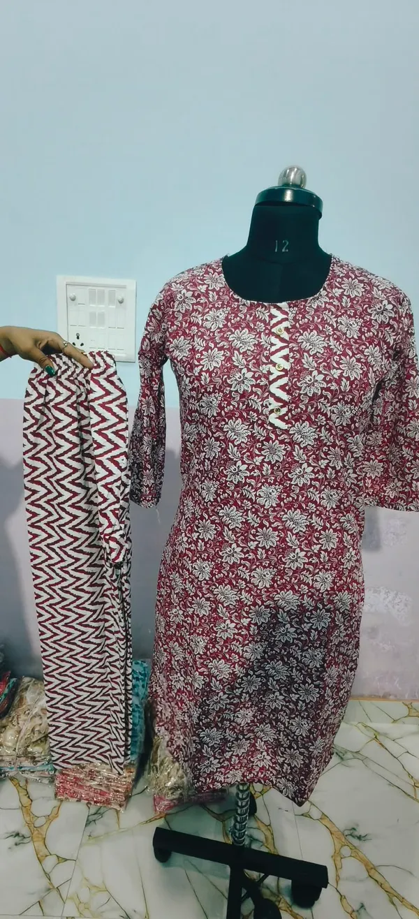 Maroon_Printed_Straight_Kurta_for_Women