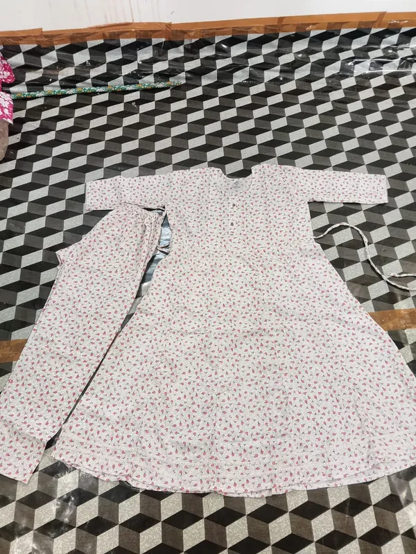 White_Printed_Flared_Kurta_Set_for_Women