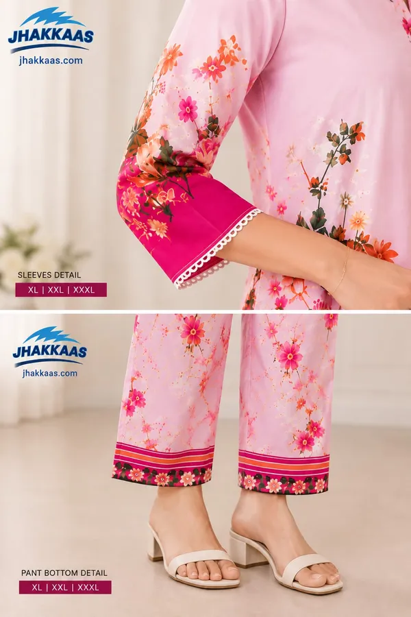 Pink_Floral_Straight_Kurta_Pant_Set_For_Women
