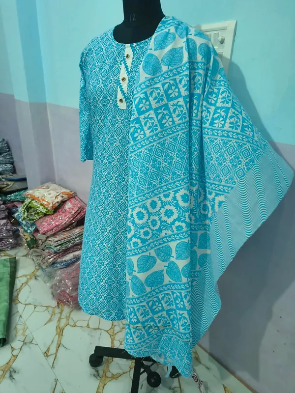 Blue_Cotton_Printed_Kurta_Set_for_Women