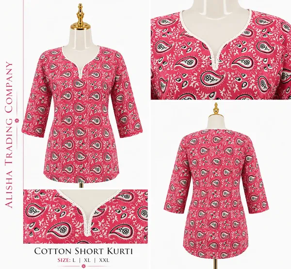 Pink_Cotton_Printed_Straight_Kurti_For_Women