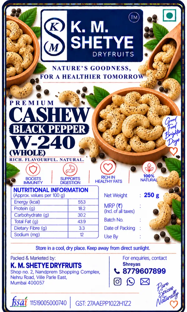 Cashew_Roasted/Salted_W240_-_1_kg