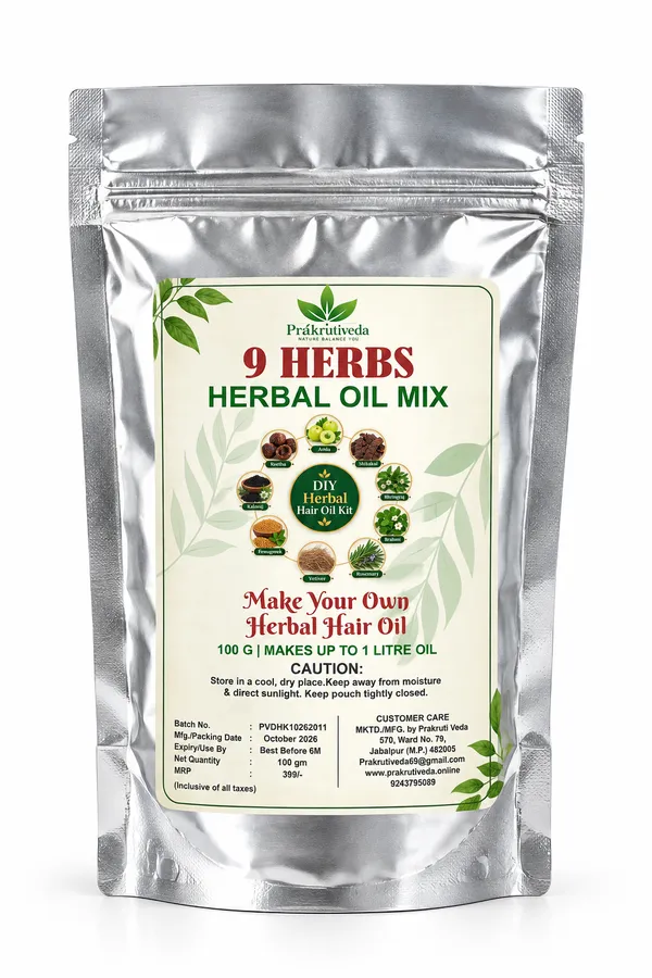 Prakritiveda_9_Herbs_Herbal_Oil_Mix