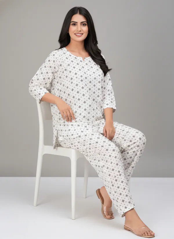 White_Printed_Straight_Kurta_Pant_Set_for_Women