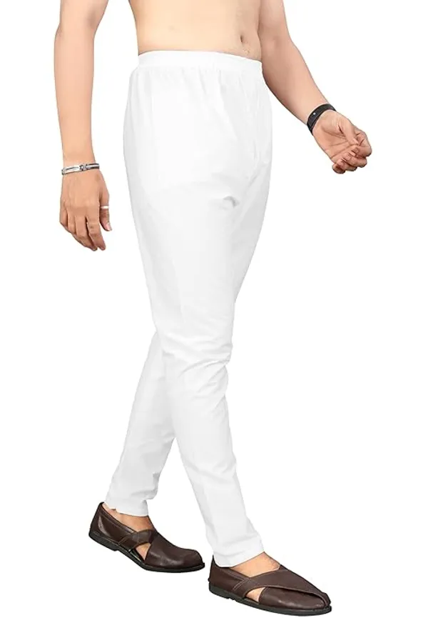 White_Cotton_Regular_Fit_Pajama_For_Men