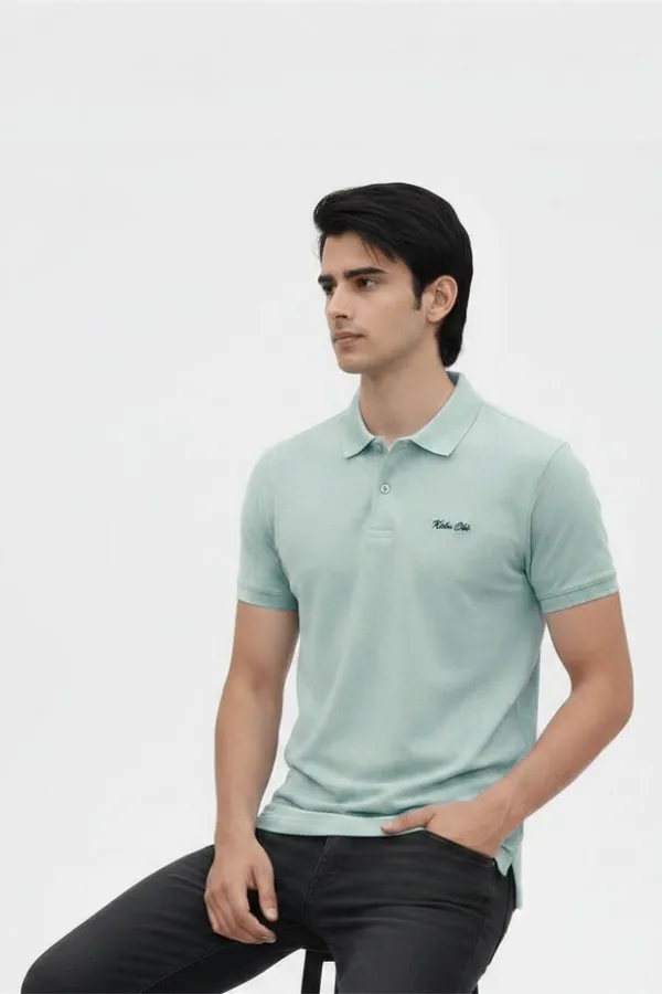 Mint_Green_Cotton_Regular_Fit_Polo_T-Shirt_For_Men