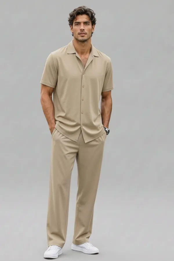 Beige_Cotton_Relaxed_Fit_Shirt_And_Trousers_Set_For_Men