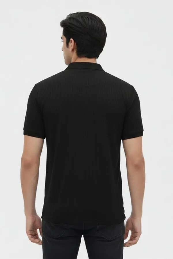 Black_Cotton_Polo_T-Shirt_For_Men