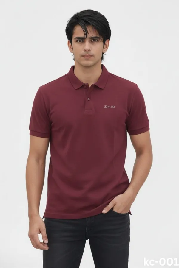Maroon_Cotton_Regular_Fit_Polo_T-Shirt_For_Men