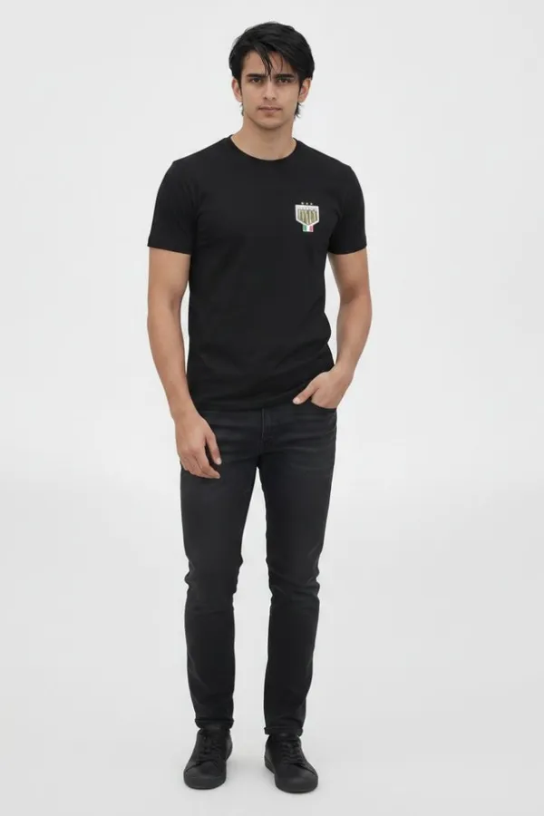 Black_Cotton_Regular_Fit_Knit_T-Shirt_For_Men