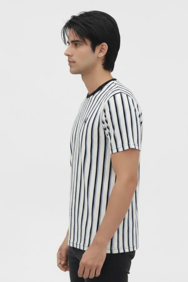 White_Cotton_Striped_Regular_Fit_T-Shirt_For_Men