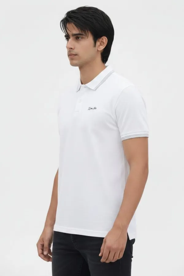 White_Cotton_Polo_T-Shirt_For_Men