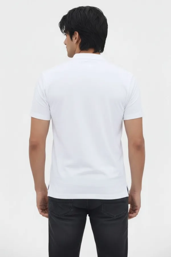 White_Cotton_Regular_Fit_Polo_T-Shirt_For_Men