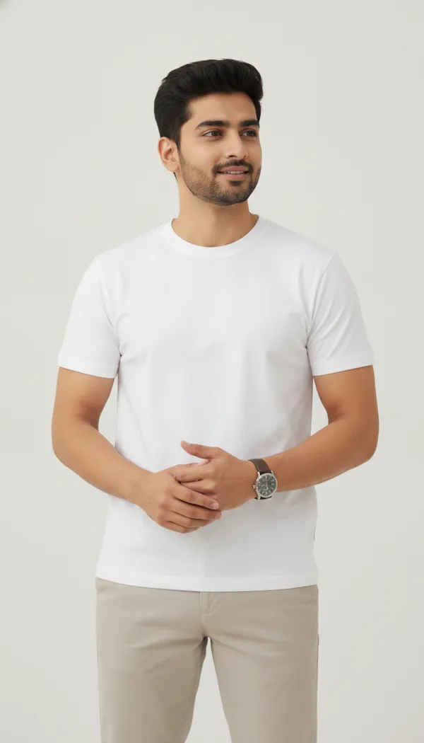 White_Cotton_Regular_Fit_Crew_Neck_T-Shirt_For_Men