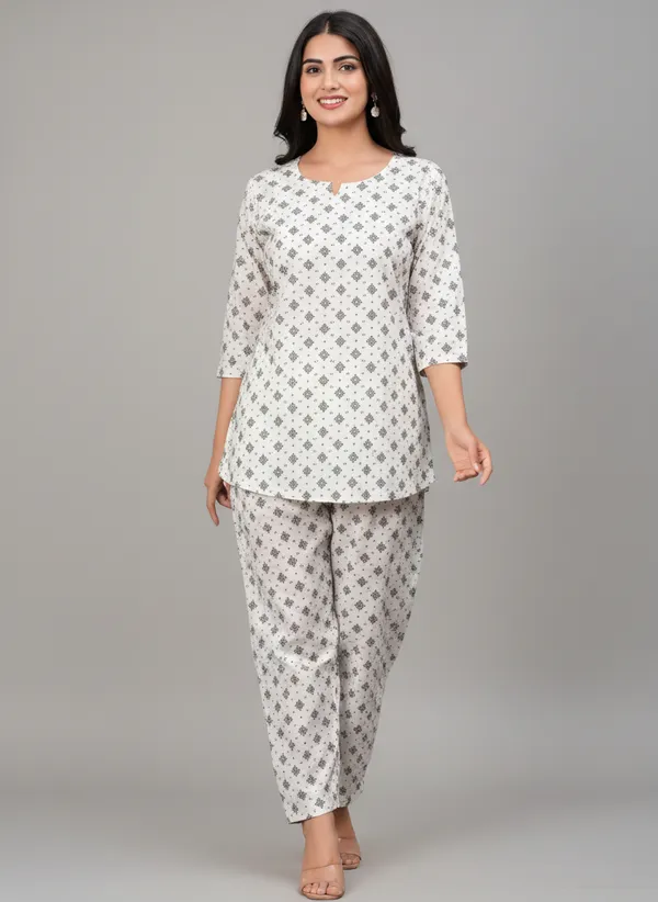 White_Printed_Straight_Kurta_Pant_Set_for_Women