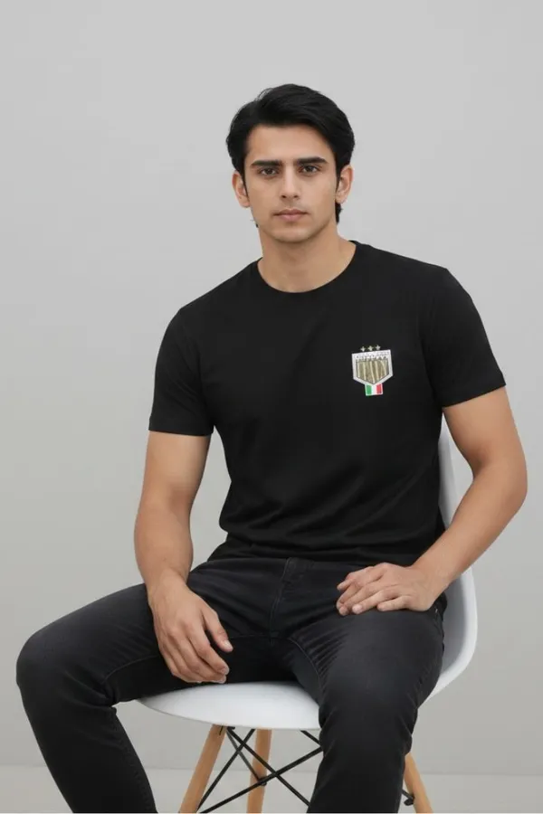 Black_Cotton_Regular_Fit_Knit_T-Shirt_For_Men