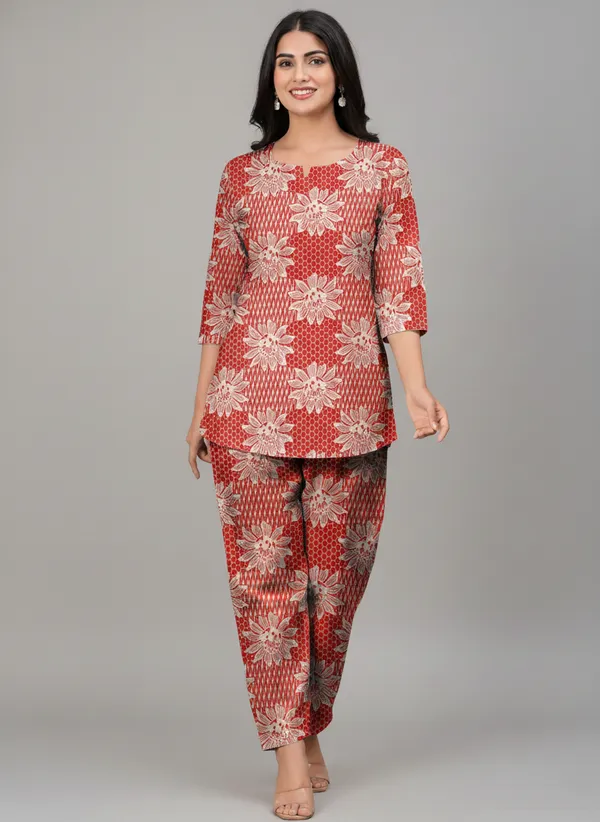 Red_Floral_Print_Regular_Fit_Co-Ord_Set_for_Women