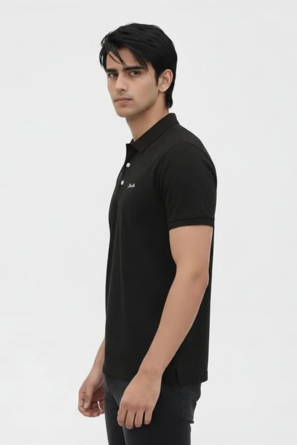 Black_Cotton_Polo_T-Shirt_For_Men