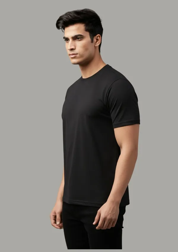 Black_Polyester_Regular_Fit_Crew_Neck_T-Shirt_For_Men