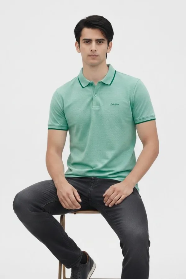 Mint_Green_Cotton_Regular_Fit_Polo_T-Shirt_For_Men