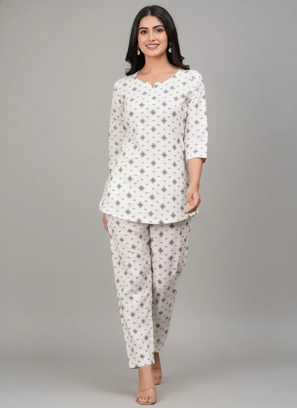White_Printed_Straight_Kurta_Pant_Set_for_Women