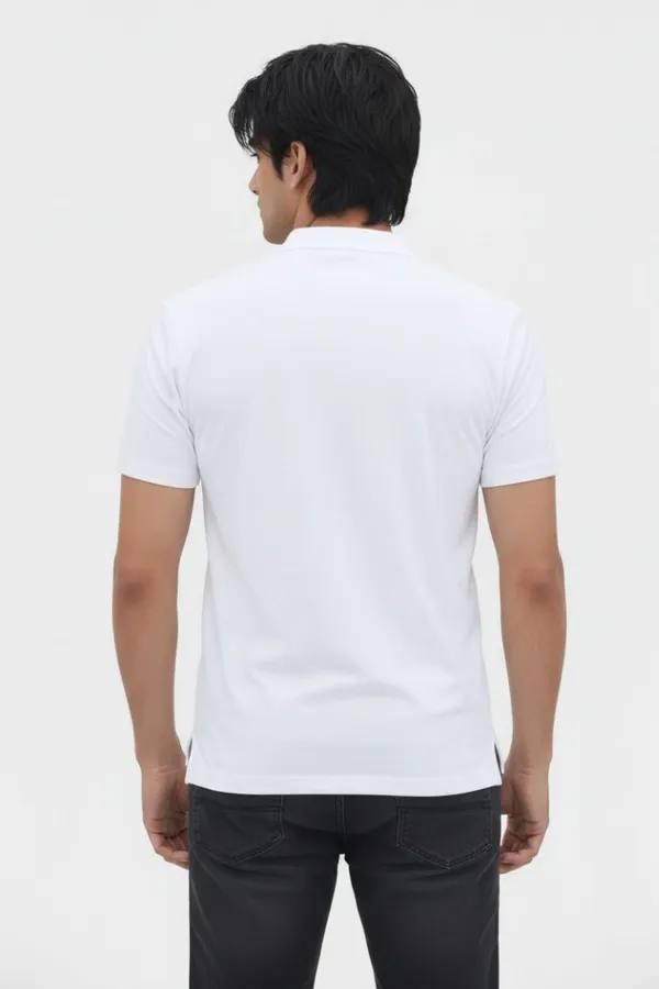 White_Cotton_Regular_Fit_Polo_T-Shirt_For_Men