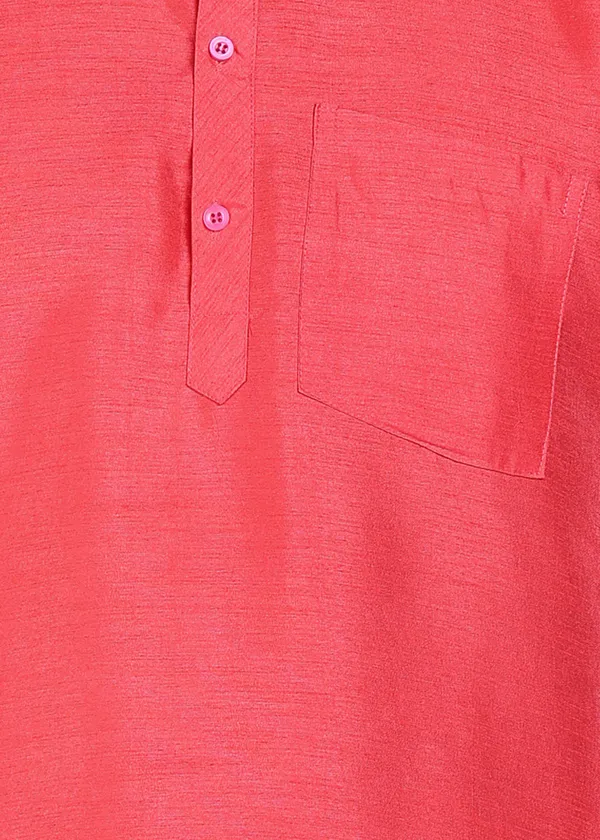 Coral_Silk_Straight_Fit_Solid_Kurta_For_Men