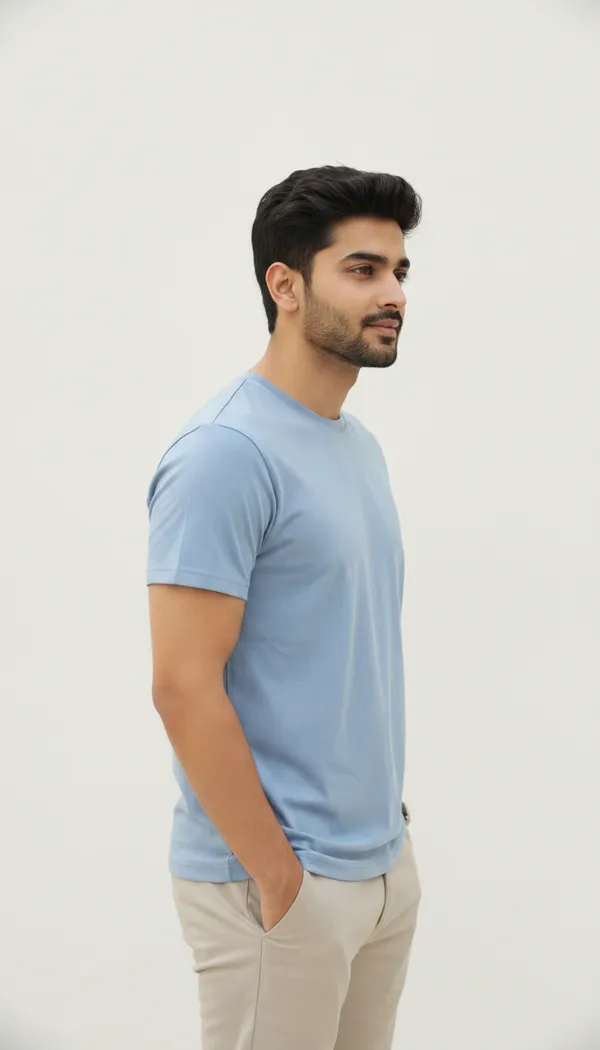 Light_Blue_Cotton_Regular_Fit_Crew_Neck_T-Shirt_For_Men