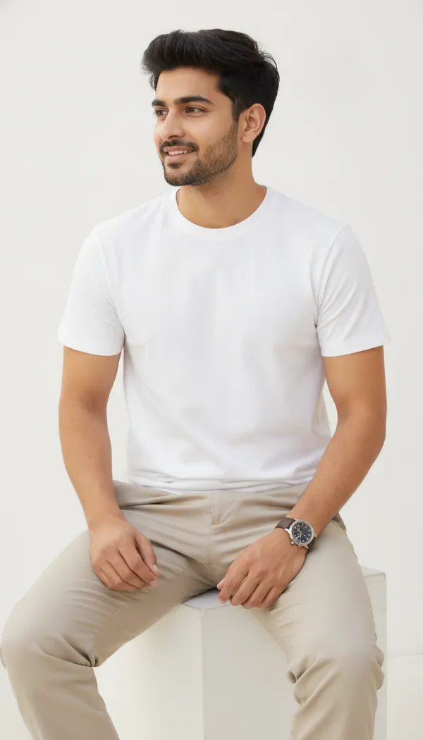 White_Cotton_Regular_Fit_Crew_Neck_T-Shirt_For_Men