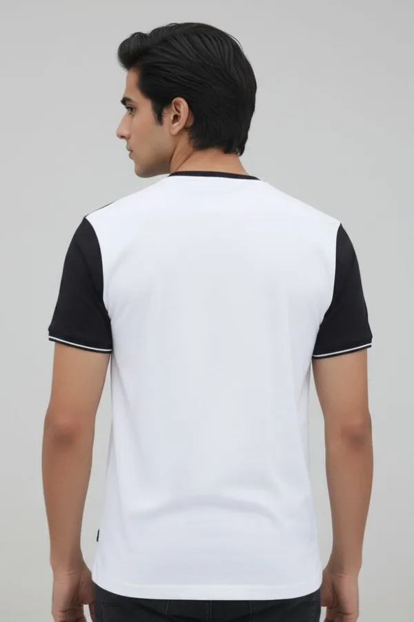 White_Black_Cotton_Regular_Fit_Polo_T-Shirt_For_Men