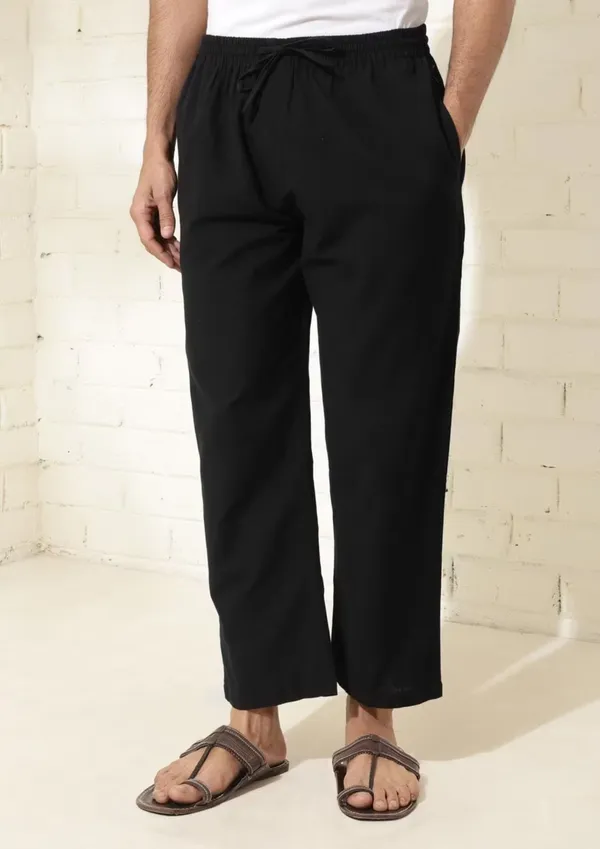 Black_Elasticated_Straight_Fit_Trousers_for_Women