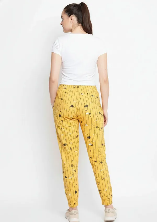 Mustard_Cotton_Tapered_Printed_Joggers_For_Women