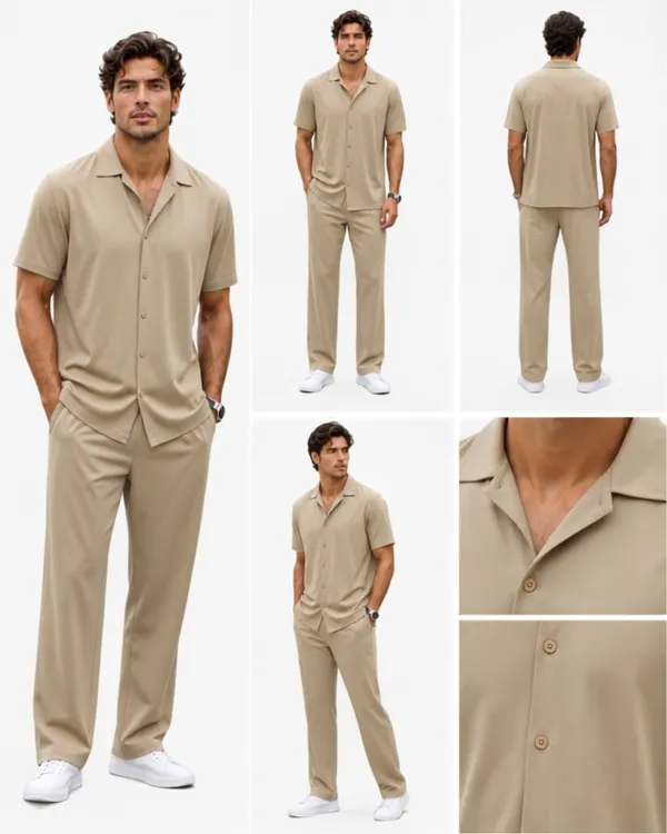 Beige_Cotton_Relaxed_Fit_Shirt_And_Trouser_Set_For_Men