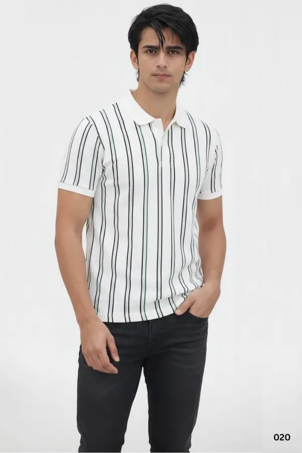 White_Cotton_Striped_Polo_T-Shirt_For_Men