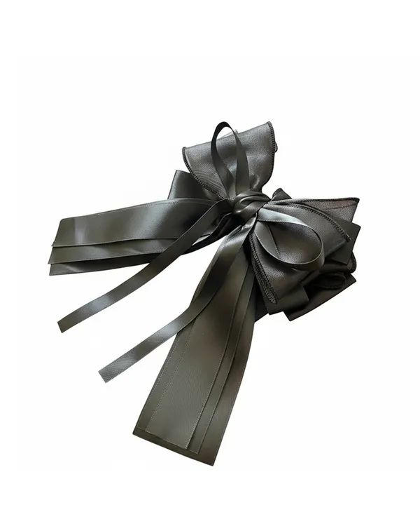 Organza_and_Satin_Hair_Bow_Clip_(_Black)
