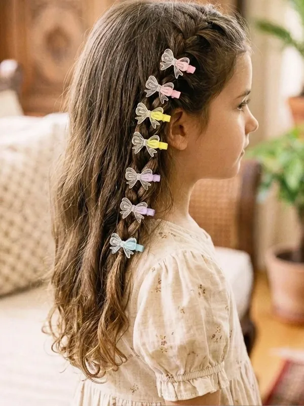 Girls_Set_Of_7_Alligator_Hair_Clip