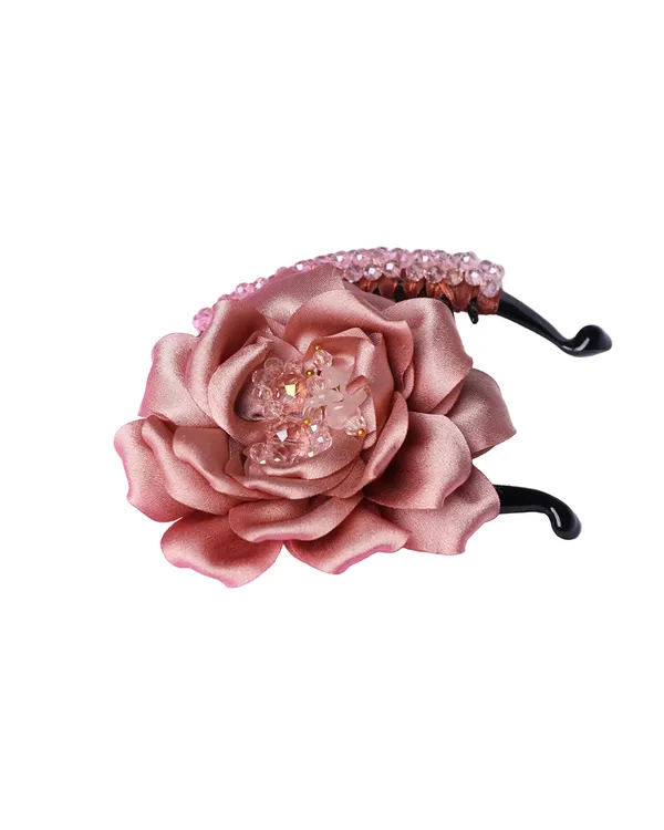 Crystal_Banana_Clip_with_Embellished_Flower_(Peach)