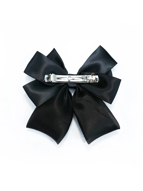 Organza_and_Satin_Bow_Clips_(Black)