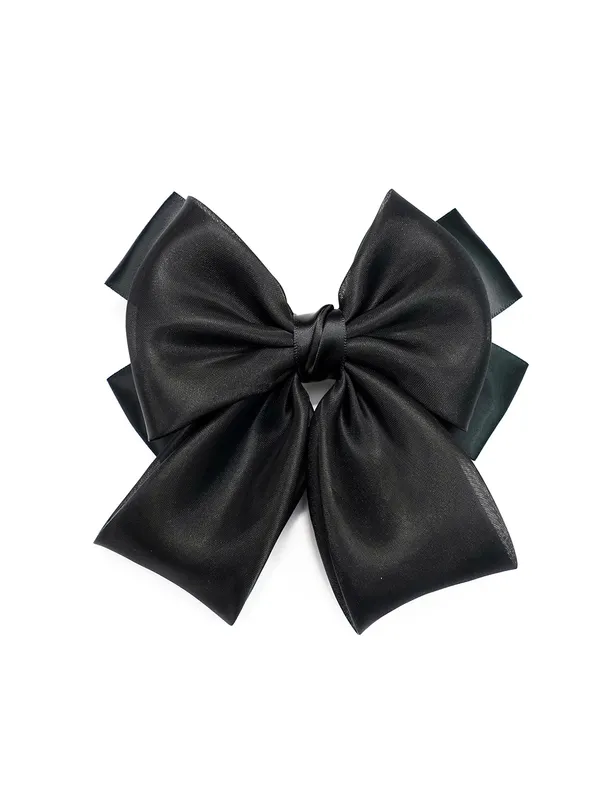 Organza_and_Satin_Bow_Clips_(Black)