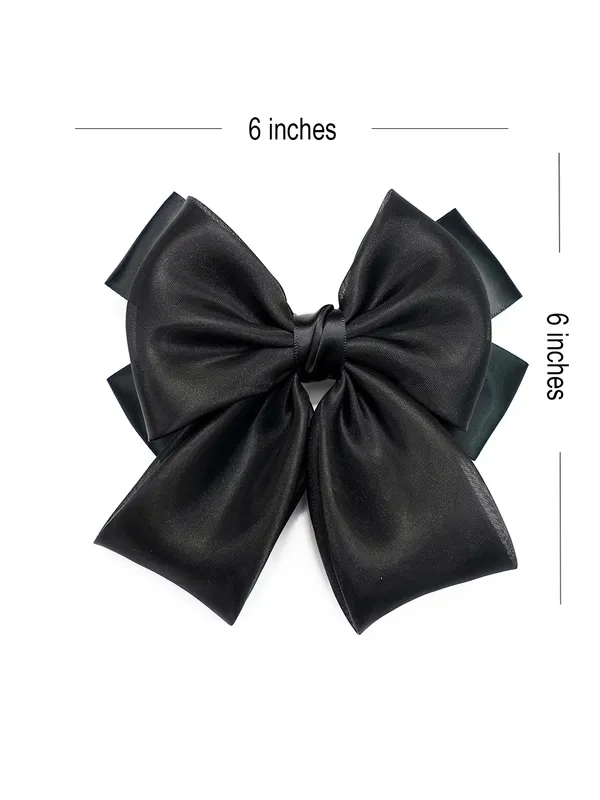Organza_and_Satin_Bow_Clips_(Black)