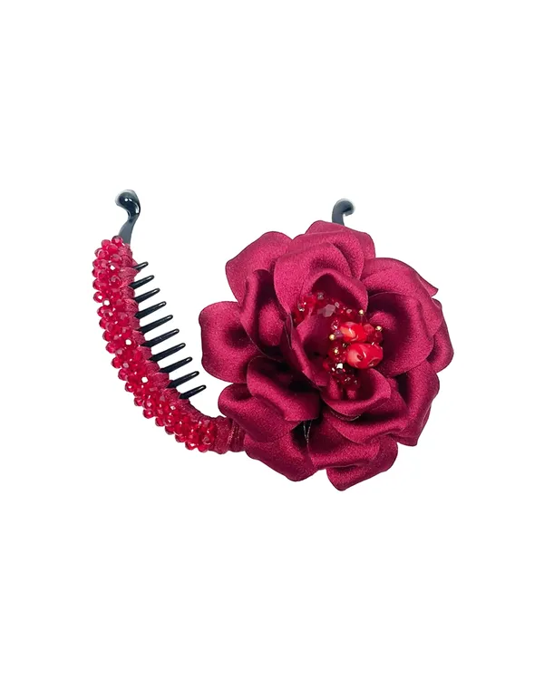Crystal_Banana_Clip_with_Embellished_Flower_(Red)
