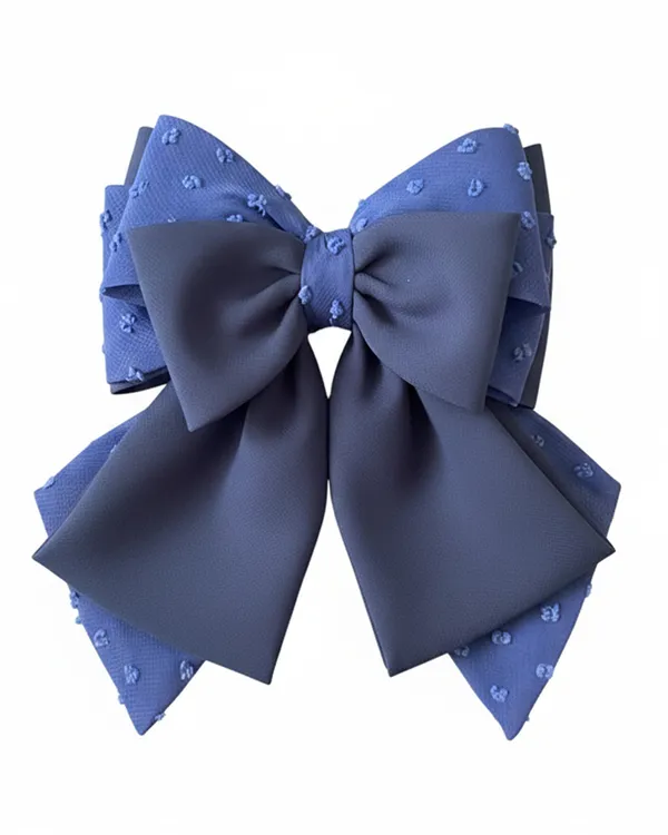 Multi_Layered_Georgette_Bows_(Dark_Blue)