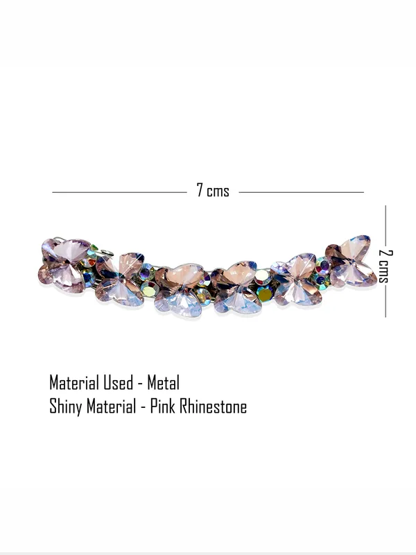 Silver_&_Pink_Alligator_Clip_For_Women