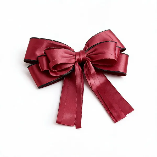 Red_Satin_Bow_Barrette_Clips_For_Women
