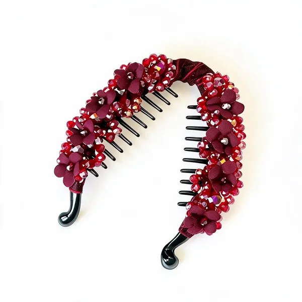 Red_Plastic_&_Metal_Banana_Clips_For_Women