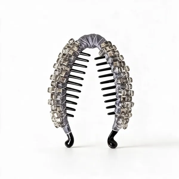 Silver_Plastic_&_Metal_Banana_Clip_For_Women