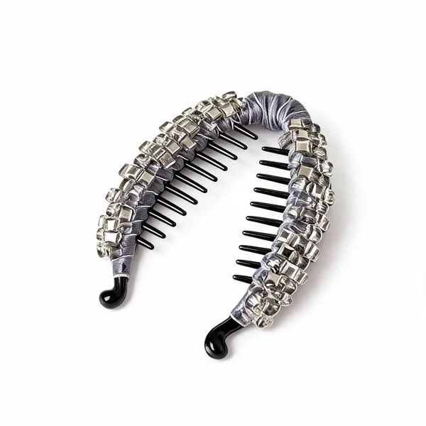 Silver_Plastic_&_Metal_Banana_Clip_For_Women