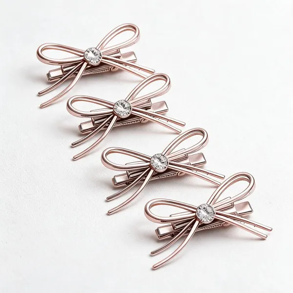 Silver_&_Pink_Metal_Alligator_Clips_For_Women